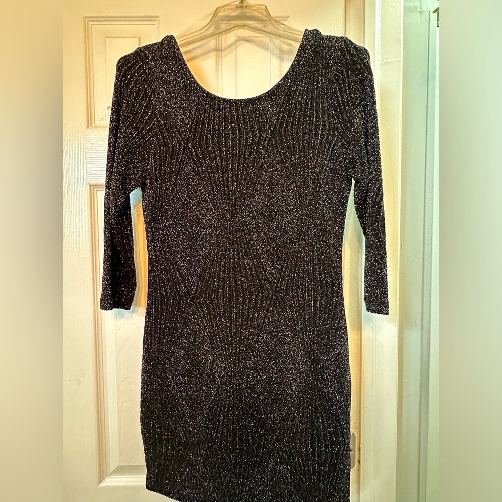 Trixxi mini black metallic dress